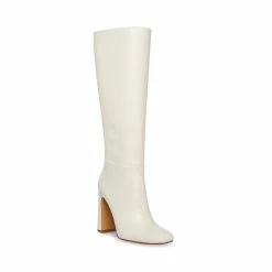 STEVEMADDEN ALLY WHITE LEATHER