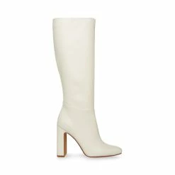 STEVEMADDEN ALLY WHITE LEATHER