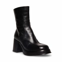 STEVEMADDEN BERNADETTE BLACK LEATHER Women's Shoes