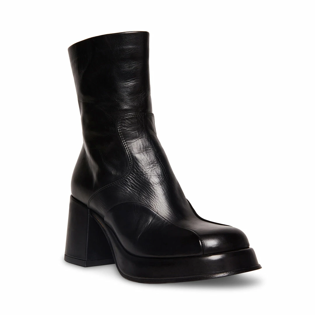STEVEMADDEN BERNADETTE BLACK LEATHER Women's Shoes