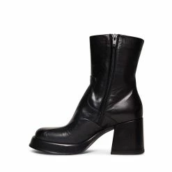 STEVEMADDEN BERNADETTE BLACK LEATHER Women's Shoes