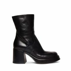 STEVEMADDEN BERNADETTE BLACK LEATHER Women's Shoes