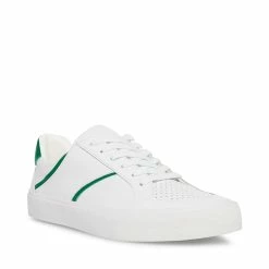 STEVEMADDEN Women's Shoes BRYANT WHITE/GREEN
