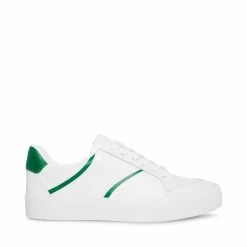 STEVEMADDEN Women's Shoes BRYANT WHITE/GREEN