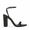 STEVEMADDEN Women's Shoes CANDID BLACK LEATHER