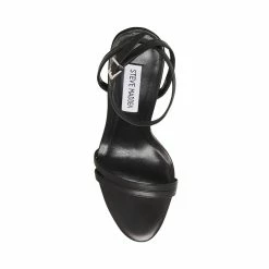 STEVEMADDEN Women's Shoes CANDID BLACK LEATHER