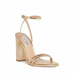STEVEMADDEN Women's Shoes CANDID GOLD LEATHER