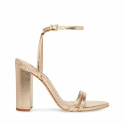 STEVEMADDEN Women's Shoes CANDID GOLD LEATHER