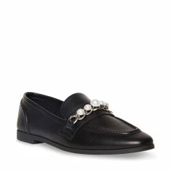 STEVEMADDEN Women's Shoes CARRINE-P BLACK LEATHER