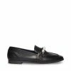 STEVEMADDEN Women's Shoes CARRINE-P BLACK LEATHER