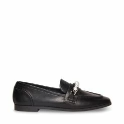 STEVEMADDEN Women's Shoes CARRINE-P BLACK LEATHER