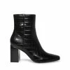 SteveMadden Women's Shoes DIVINE BLACK CROCODILE