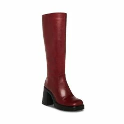 STEVEMADDEN Women's Shoes FANATIK BURGUNDY