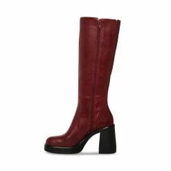 STEVEMADDEN Women's Shoes FANATIK BURGUNDY