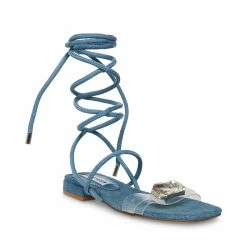 STEVEMADDEN Women's Shoes FRANCINA DENIM FABRIC
