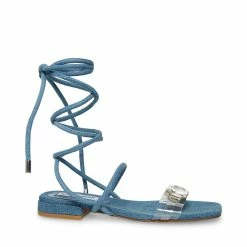 STEVEMADDEN Women's Shoes FRANCINA DENIM FABRIC