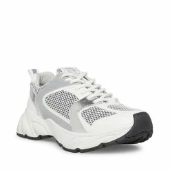 SteveMadden ISSAC WHITE/GREY Women's Shoes