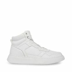 STEVEMADDEN JORDEE WHITE LEATHER Men's