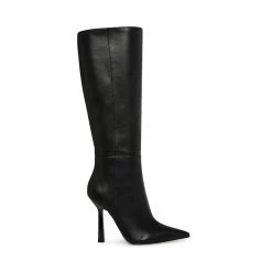 STEVEMADDEN KATHLEEN BLACK LEATHER