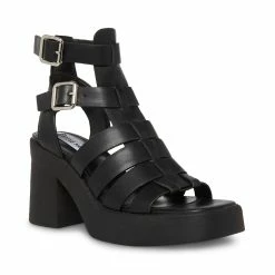 STEVEMADDEN KIONA BLACK LEATHER