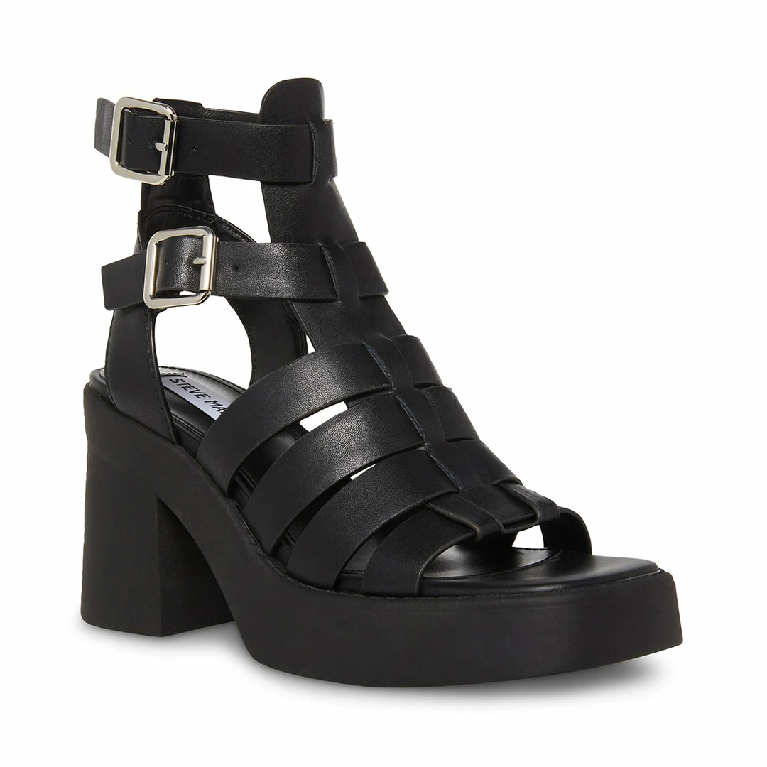 STEVEMADDEN KIONA BLACK LEATHER