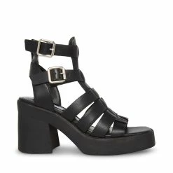 STEVEMADDEN KIONA BLACK LEATHER