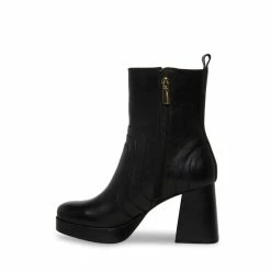 SteveMadden Women's Shoes MAGGIE BLACK LEATHER