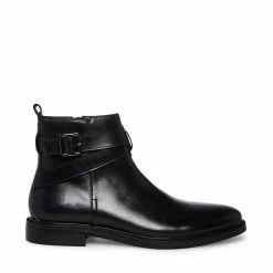 STEVEMADDEN Men's MATTHEW BLACK LEATHER
