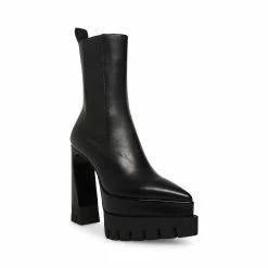 STEVEMADDEN MILLIE BLACK LEATHER