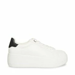 SteveMadden Women's Shoes ROCKAWAY WHITE/BLACK
