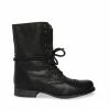 SteveMadden TROOPA BLACK LEATHER Women's Shoes