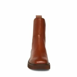 STEVEMADDEN Women's Shoes WATSON COGNAC LEATHER