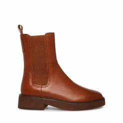 STEVEMADDEN Women's Shoes WATSON COGNAC LEATHER