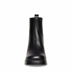 STEVEMADDEN Women's Shoes ZEKE BLACK LEATHER