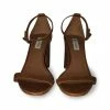 Recurate OPEN TOE HEEL IN BROWN LEATHER - SM REBOOTED