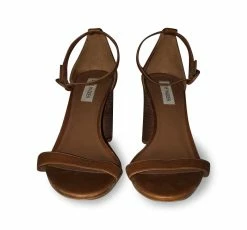 Recurate OPEN TOE HEEL IN BROWN LEATHER - SM REBOOTED