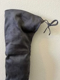 Recurate Resale NORRIS GREY SUEDE HEELED BOOTS - SM REBOOTED