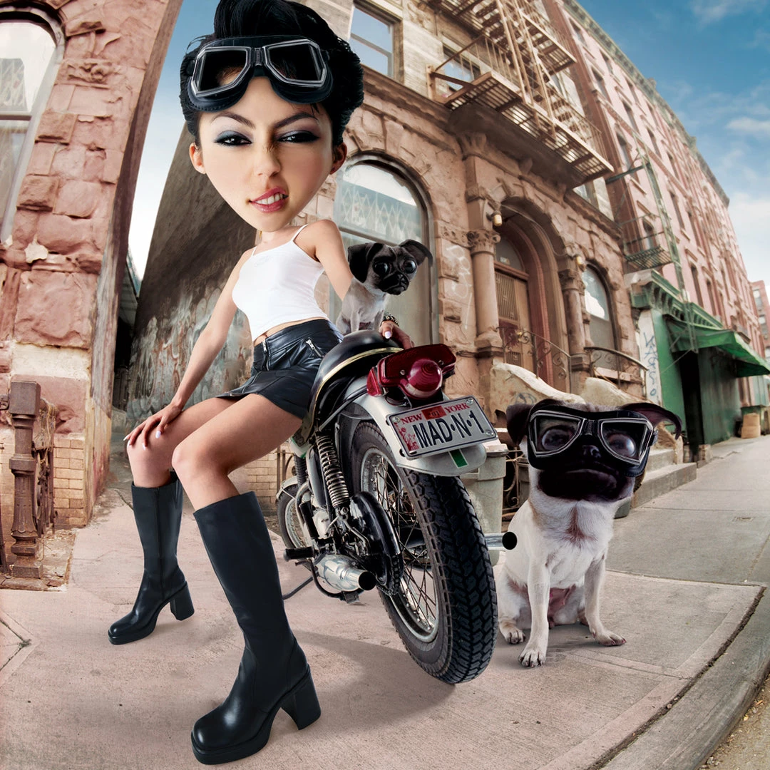 STEVEMADDEN Women's Shoes FANATIK BLACK LEATHER