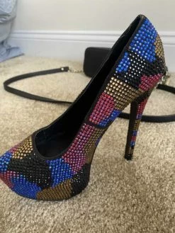 Recurate Resale DYVINAL CRYSTAL PLATFORM HEEL - SM REBOOTED