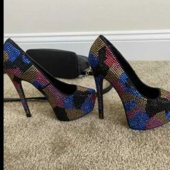 Recurate Resale DYVINAL CRYSTAL PLATFORM HEEL - SM REBOOTED