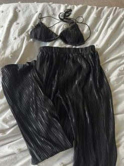 Recurate PLISSE PANT SET BLACK - SM REBOOTED