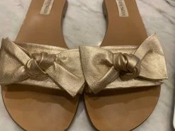 Recurate Resale Gold Bow Sandals - SM REBOOTED